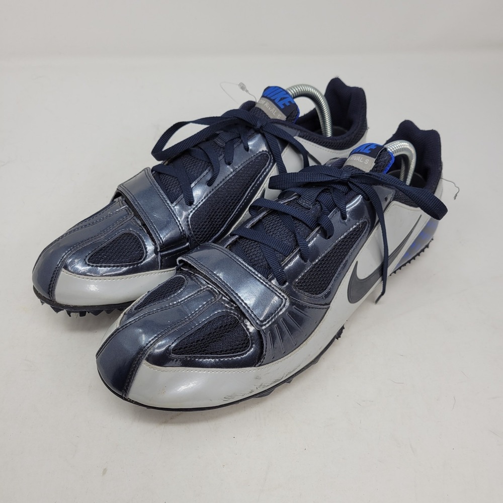 Nike Zoom Rival S Track & Field Shoes Mens 10.5 Bowerman Series Spikes Blue Gray